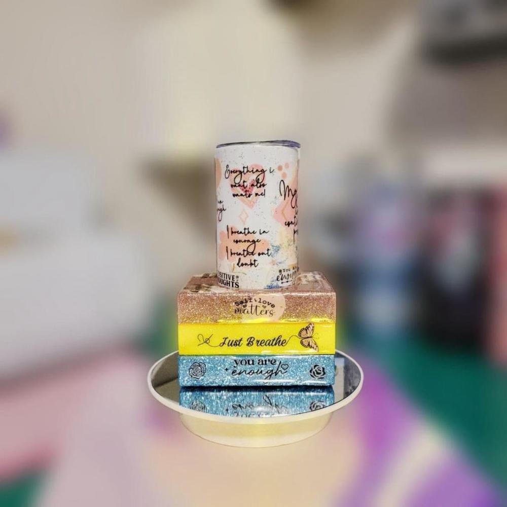 Custom 3D book Tumbler- Designer